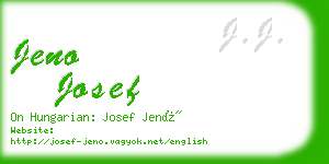 jeno josef business card